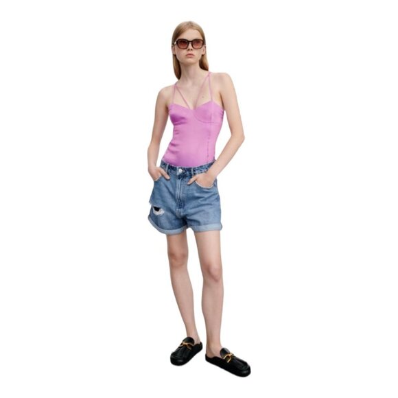 Zara Satin-Effect Strappy Bodysuit - Picture 8 of 8